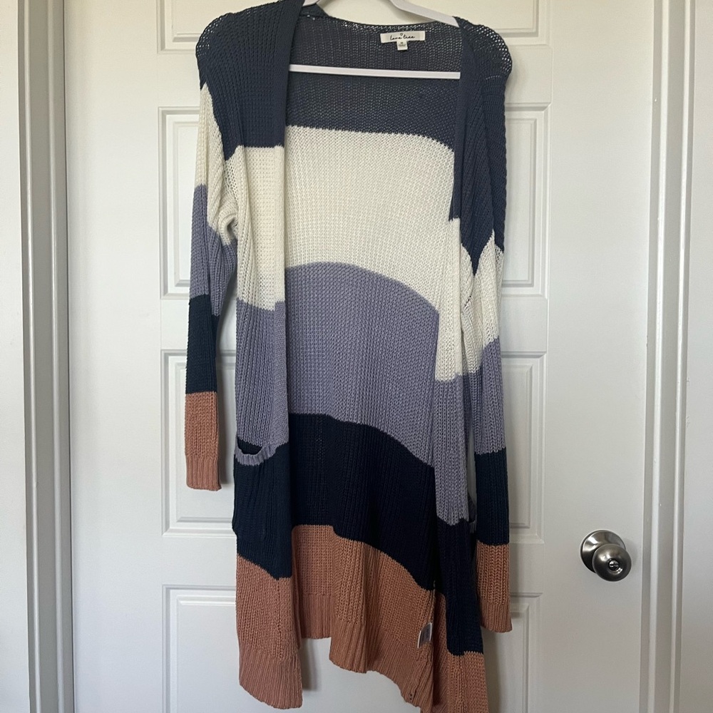 Love Tree Multicolor Striped Cardigan